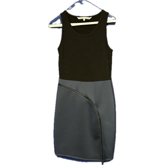 Rachel Roy Body-Con Sleeveless Dress Zip Detail Fashion Forward Sz Small - Picture 1 of 5